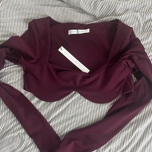 Susana monaco underwire long sleeve top